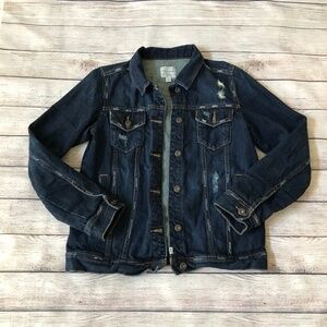 Melrose and Market Distressed Denim Jacket